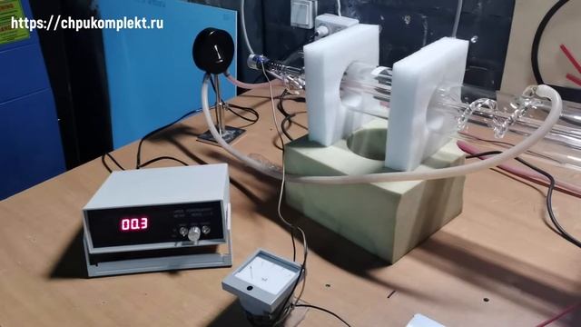 Лазерная трубка RECI W4 (100-130 Вт) №711570 (293). Высоковольтный блок питания HY-ES100 №4007 (294