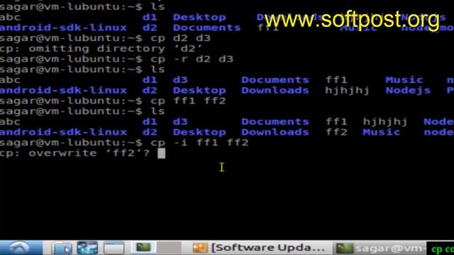 cp command in Debian смотреть онлайн