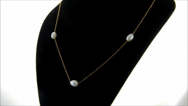 Vera Perla  White Pearls Opera Necklace