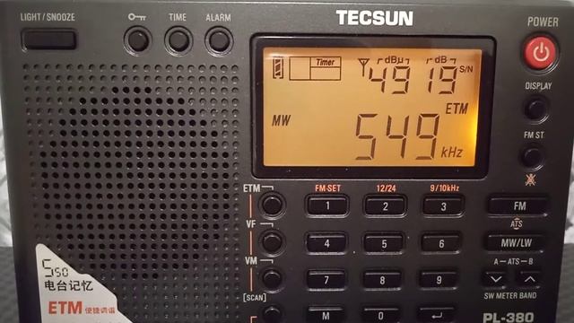 TECSUN-380 MW 549 kHz смотреть онлайн