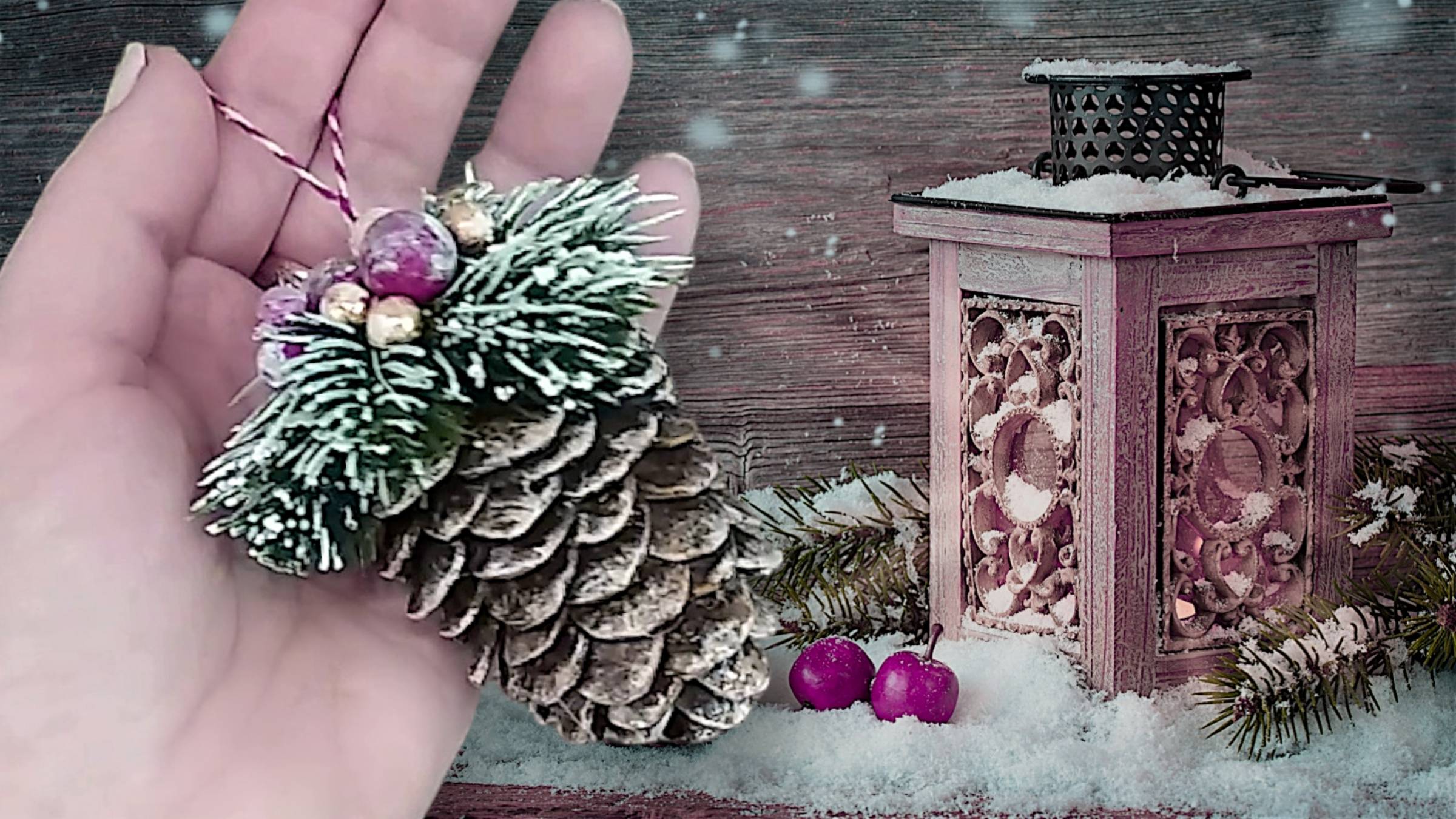 Шишка на ёлку быстро и просто. DIY. смотреть онлайн