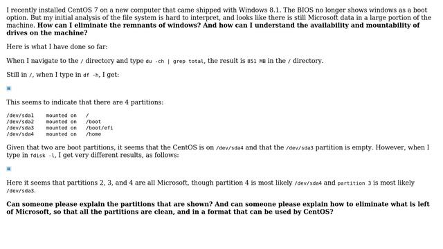 Unix & Linux: How can I delete the remnants of windows from a new CentOS 7 server? (2 Solutions!!) смотреть онлайн