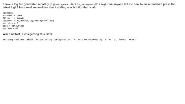 DevOps & SysAdmins: Make Fail2ban parse latest logs generated monthly. смотреть онлайн