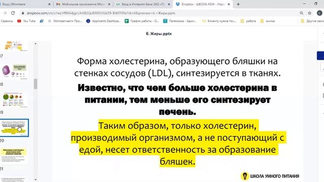 Школа правильного питания. Жиры (Первая часть).