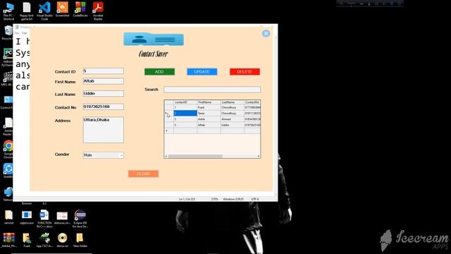 Contact Saver Management System (using Windows Forms App by .Net Framework and SQL) смотреть онлайн