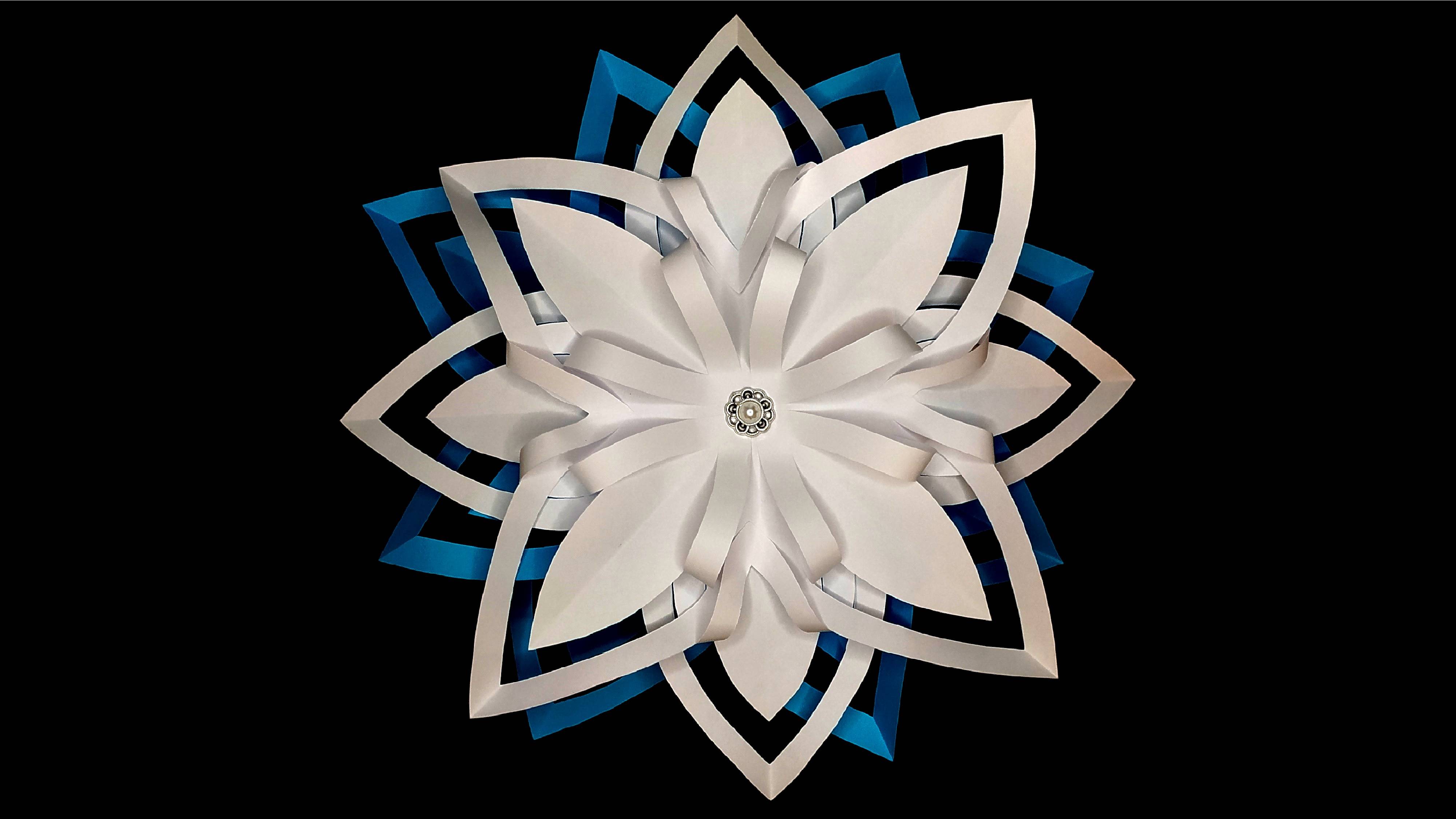 Объемная СНЕЖИНКА из бумаги. НОВОГОДНИЕ ПОДЕЛКИ смотреть онлайн