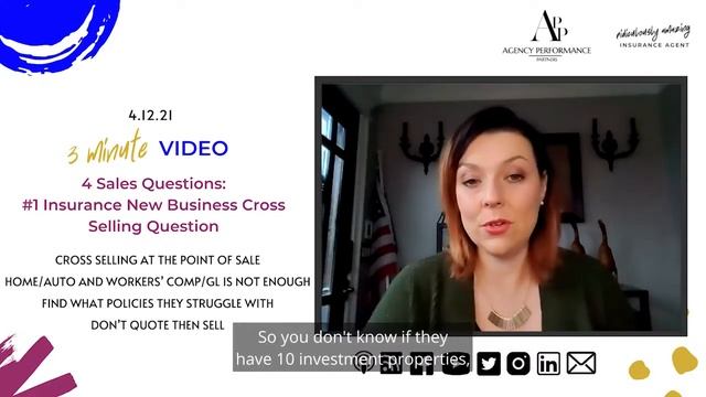 4 Sales Questions: #1 Insurance New Business Cross Selling Question смотреть онлайн
