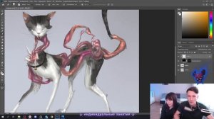 Рисунок: кот-демон! Часть 2. Воскресный стрим в 18:00 Мск