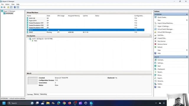 Full VM Backup process in Hyper v Manager смотреть онлайн