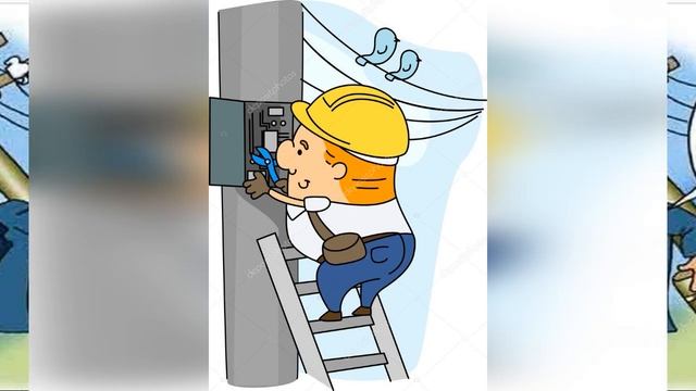 ЭЛЕКТРИК НА СТОЛБЕ КАРИКАТУРА Слайд смотреть онлайн