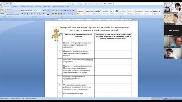 Образовательное событие.  Экспертиза.