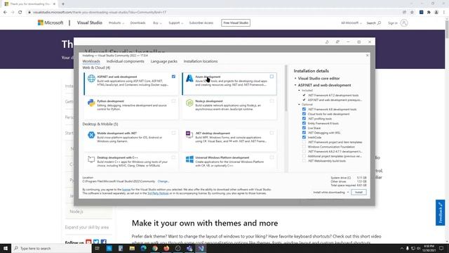 How to Install Visual Studio Community 2022 on Windows 10 смотреть онлайн