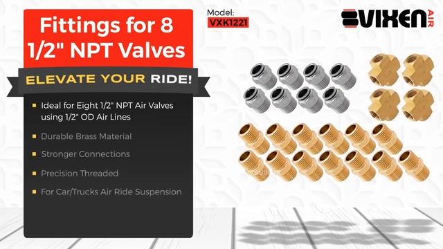 📢 VIXEN AIR VXK1221 Fittings For 8 1/2