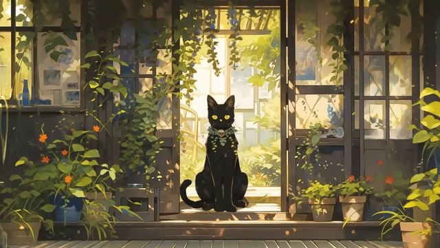 Lofi With My Cat __ Tropical Room & Cat 🪴🌱🐱 Chill_Sleep_Healing [ Lofi Mix - Lofi Songs ] смотреть онлайн
