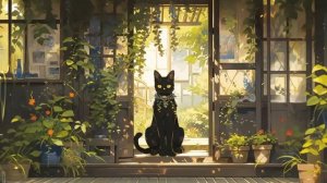 Lofi With My Cat __ Tropical Room & Cat 🪴🌱🐱 Chill_Sleep_Healing  [ Lofi Mix - Lofi Songs ]