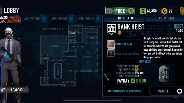 PAYDAY:Crime War Heist Mission (Bank Area) iOS Gameplay #1 смотреть онлайн