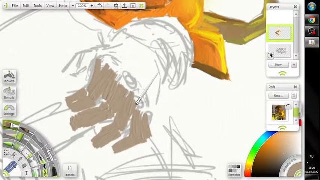 Малякаю в ArtRage под старую музыку киберготов смотреть онлайн