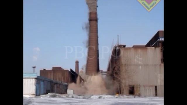 РВС Ч. 47 Труба дымовая №1 70м Цех Прокатки Широкополочных Балок НТМК Н. Тагил 2005.03.27