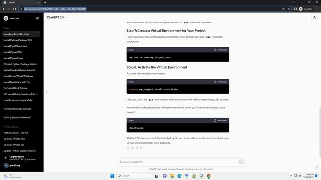 install pip linux without sudo смотреть онлайн