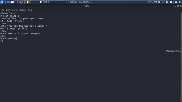 Bash Scripting the elif statement lab on kali linux смотреть онлайн