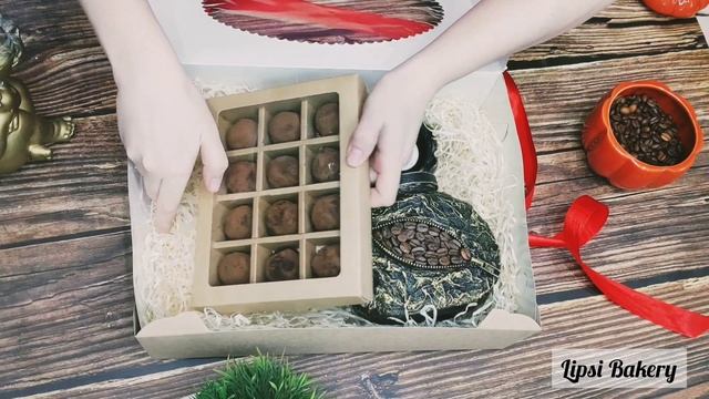 Подарочный набор ручной работы : кофе + трюфели .С бесплатной доставкой по Липецку .