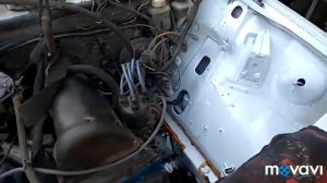 ВАЗ 2104  день  седьмой.  Установка  двигателя в кузов.