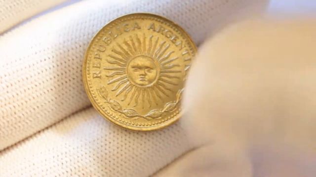 5 песо 1976 год Аргентина. Монета с Солнцем. Нумизматический обзор с ценой. (5 Pesos) смотреть онлайн