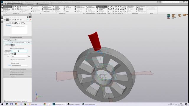 Турбореактивный двигатель Компрессор 2 часть в Kompas 3d #kompas 3d #турбореактивный двигатель