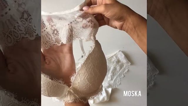 Белый комплект с воротничком. Moska Нижнее белье