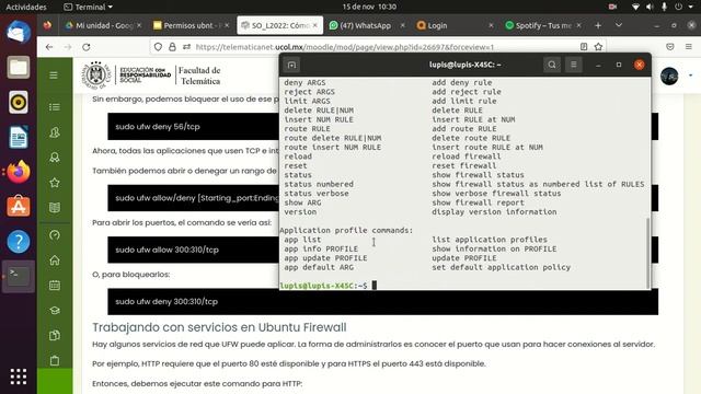 Sistemas Operativos: Práctica ufw firewall en ubuntu. смотреть онлайн