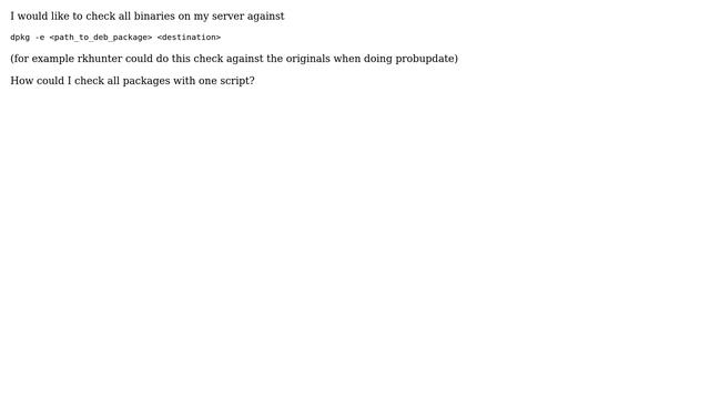 DevOps & SysAdmins: Check all debian binaries against the checksum of the original смотреть онлайн