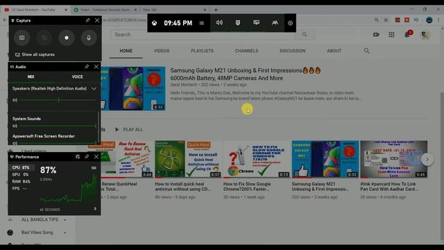 How to Recording your PC Screen for free on Windows 10 with Audio Without Software Record🔥🔥Game Ba смотреть онлайн
