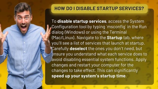 How do I disable startup services? смотреть онлайн