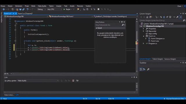 C# Programlama - NumericUpDown ile Toplama Programı #120 смотреть онлайн