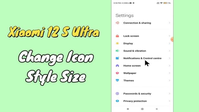 Xiaomi 12S Ultra icon size change | Xiaomi 12S Ultra change app icon size смотреть онлайн