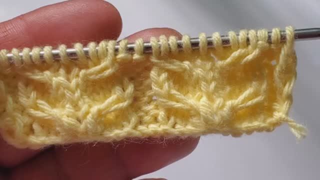 Простой Узор спицами - Вязание спицами #узорспицами