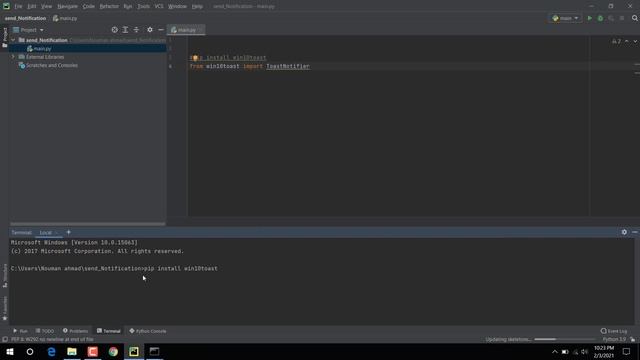 Send Notification to Desktop Using Python смотреть онлайн
