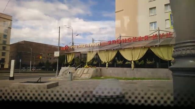 Москва Поездка на автобусе 144(2-я часть) Боровицкая пл.-пл. Гагарина. Вид из окна. смотреть онлайн