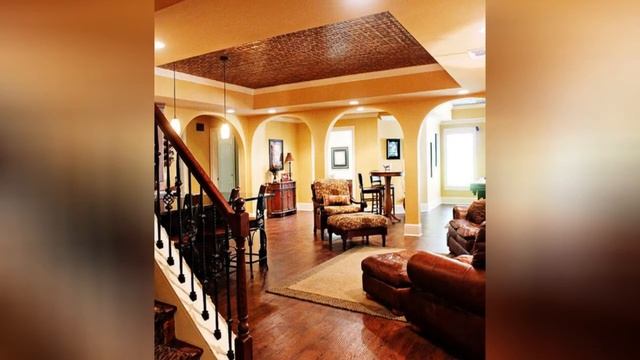 75 Contemporary Basement With Yellow Walls Design Ideas #174 You'Ll Love ⭐