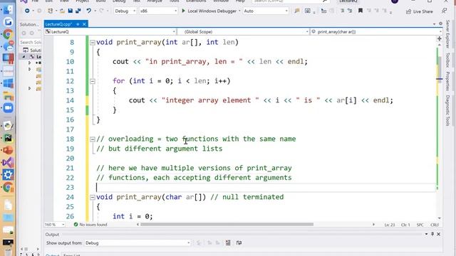 CIT1173#2063 LectureQ arrays and functions, overloaded functions, static var, default parameters смотреть онлайн