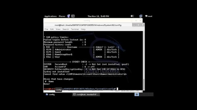 Reset Windows Password On Secure Boot With Kali Linux смотреть онлайн