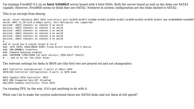 DevOps & SysAdmins: FreeBSD 9.2 shows SATA3 drives as SATA2 смотреть онлайн