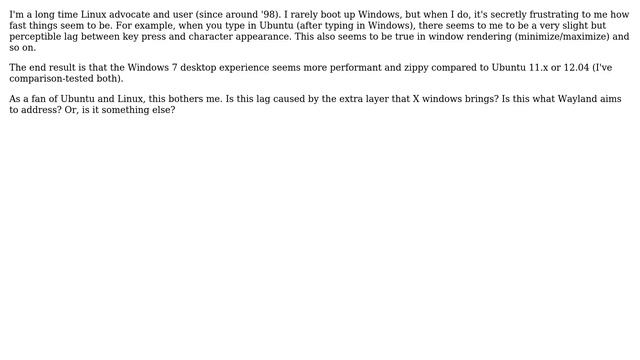 Ubuntu: Why does Ubuntu/Linux's UI performance seem to be so much slower than Windows? смотреть онлайн