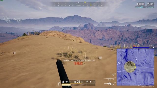 PUBG [FPP Solo] - VSS for the win, on the hills of Miramar смотреть онлайн