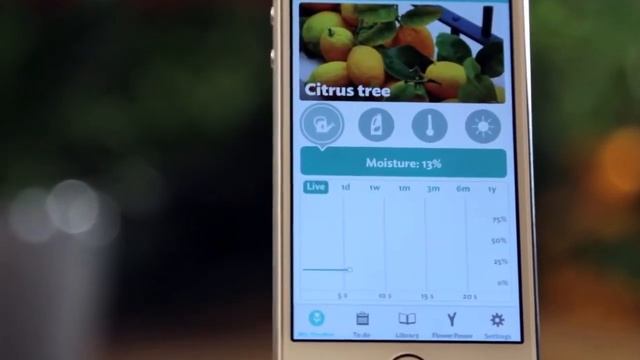 Датчик росту рослин Parrot Flower Power iOS App at a glance смотреть онлайн