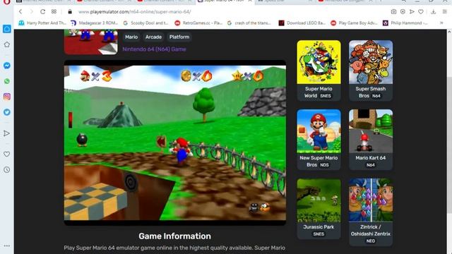 Super Mario 64   N64 Game Online   Play Emulator   Opera 2020 10 12 19 24 17