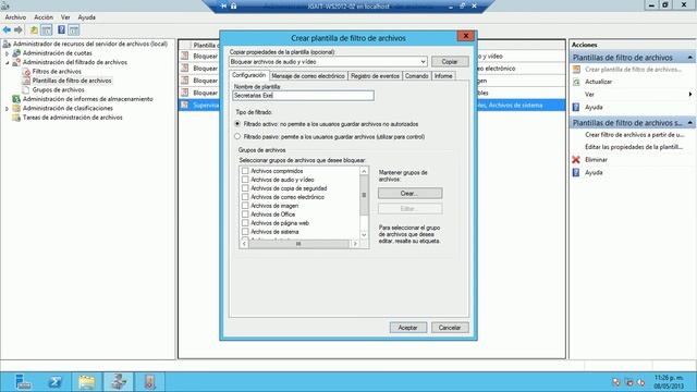 Windows Server 2012 - Administracion del filtrado de archivos en File Server Resource Manager смотреть онлайн