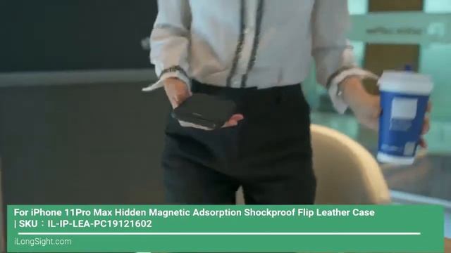 For iPhone 11Pro Max Hidden Magnetic Adsorption Shockproof Flip Leather Case | iLongSight.com смотреть онлайн