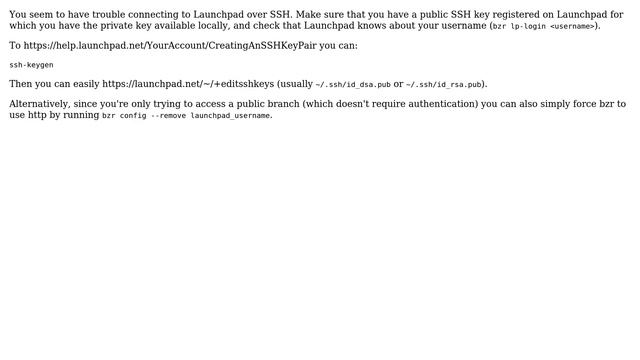 Ubuntu: Bazaar error when branching a Launchpad repo (3 Solutions!!) смотреть онлайн