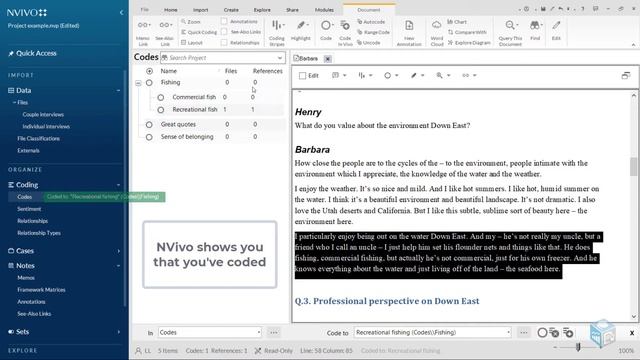 Drag and drop coding (NVivo for Windows) смотреть онлайн